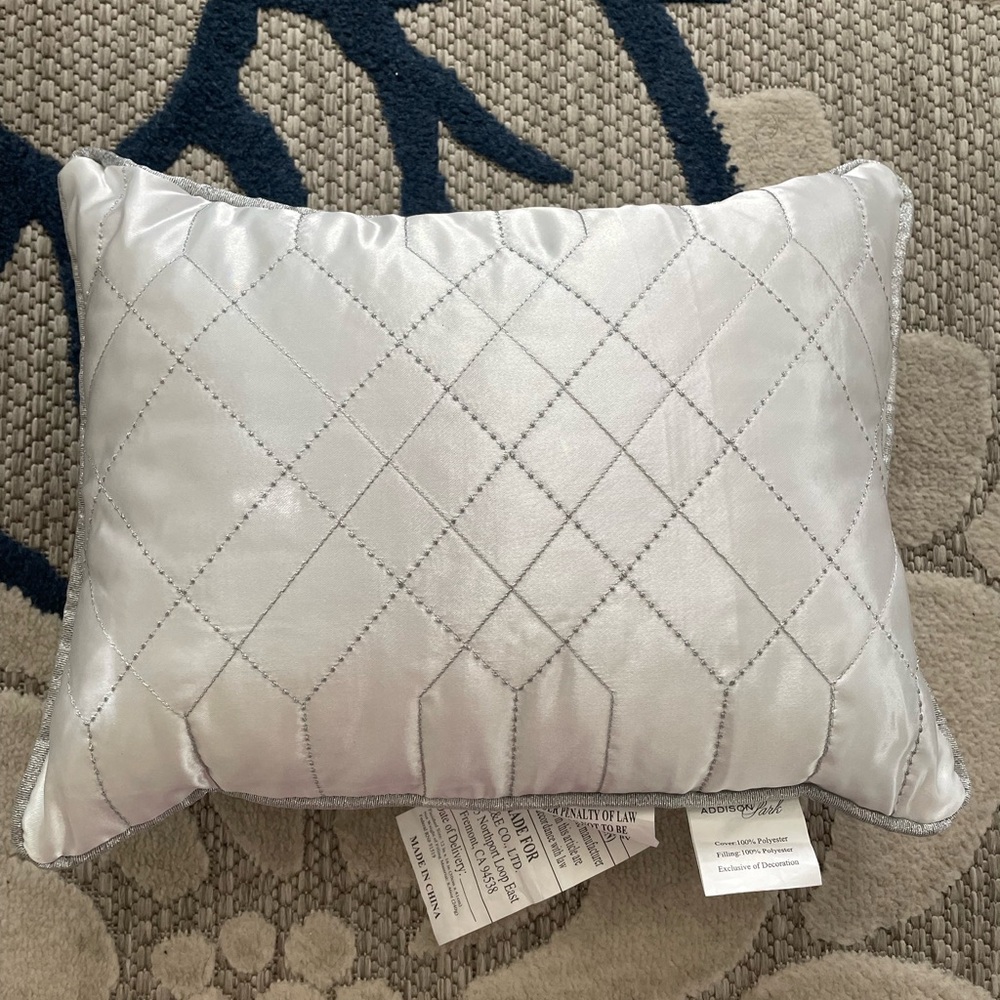 West Elm Shimmering Silver Pillow